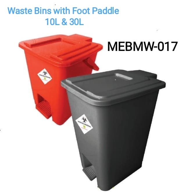 WASTE BINS WITH FOOT PADDLE 10L & 30L (PREMIUM)